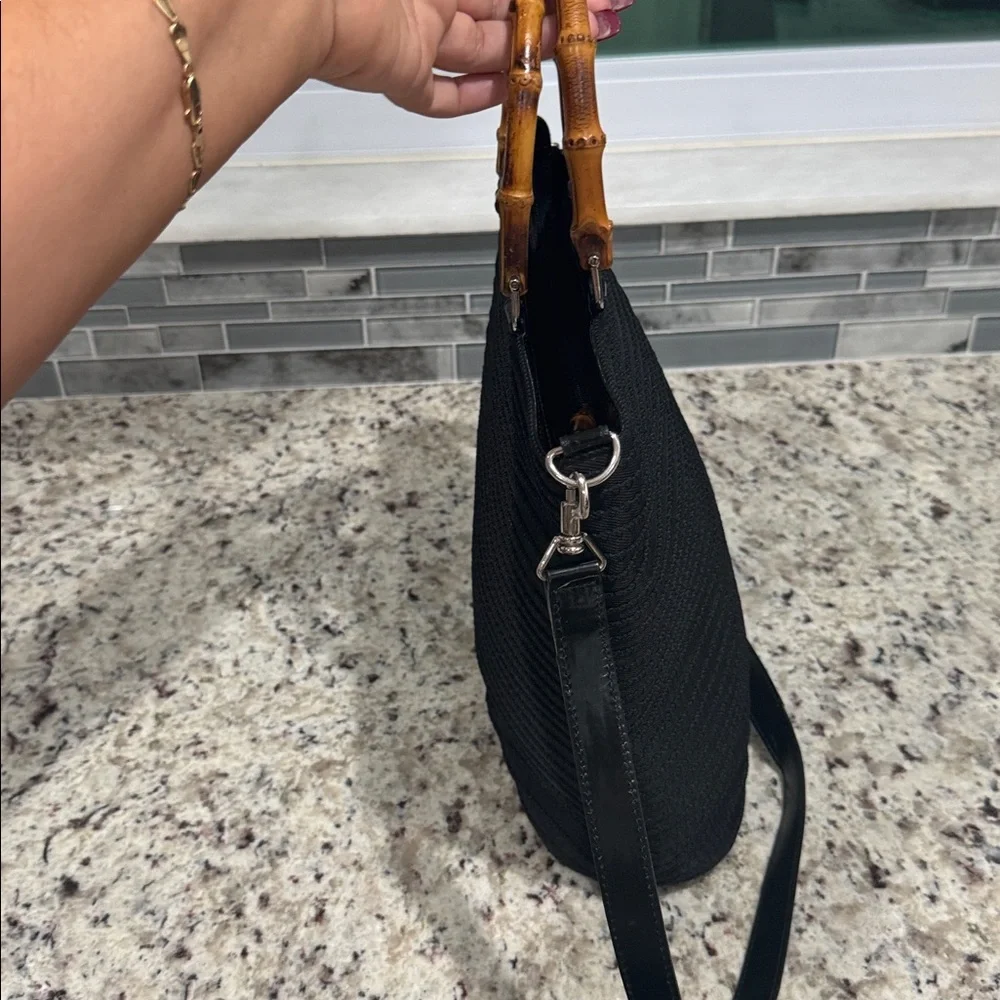GUCCI Bamboo Bag Tom Ford Period Black 2 way Bag Includes COA
